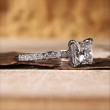 Square White Morganite & Diamond Ring SS0174