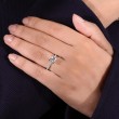 Square White Morganite & Diamond Ring SS0174