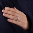 Square White Morganite & Diamond Ring SS0174