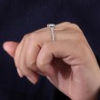 Square White Morganite & Diamond Ring SS0174