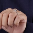 Square White Morganite & Diamond Ring SS0174