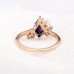 Kite Purple Amethyst & Diamond Asymmetric Ring SS0388