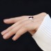 Kite Amethyst & Diamond Leaf Design Ring 