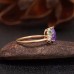 Kite Amethyst Emerald & Diamond Asymmetric Ring 