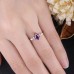 Kite Cut Amethyst & Diamond Proposal Ring 