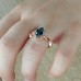 London Blue Topaz & Diamond Vintage Ring SS0059