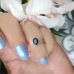 1.00 Carat Oval Blue Sapphire Diamond Ring SS0157