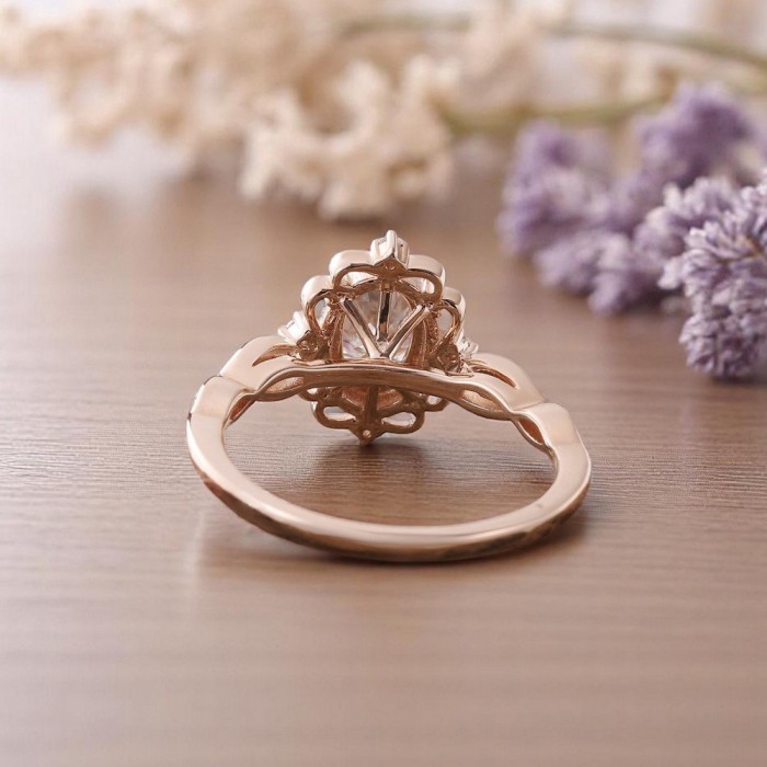 White Morganite & Diamond Vintage Ring SS0257
