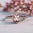 Cushion Pink Morganite & Diamond Ring Cushion Pink Morganite & Diamond Ring
