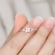 Cushion Pink Morganite & Diamond Ring Cushion Pink Morganite & Diamond Ring