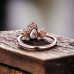Pear Morganite & Marquise Diamond Gold Ring 