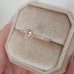Morganite & Diamond Vintage Milgrain Ring 