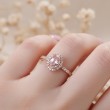 Morganite & Diamond Halo Engagement Ring Morganite & Diamond Halo Engagement Ring