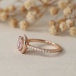 Morganite & Diamond Halo Engagement Ring Morganite & Diamond Halo Engagement Ring