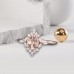 Oval Morganite & Diamond Engagement Ring 