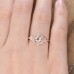Morganite And Diamond Rose Gold Leaf Ring SS0182