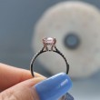 Oval Morganit Ve Pırlanta Altın Yüzük SS0122
