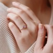 Vintage Yüzük Pembe Morganit Ve Pırlantalı SS0241