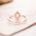 Vintage Ring Morganite & Diamond Rose Gold 
