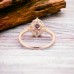 Vintage Ring Oval Pink Morganite & Diamond 