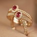 Natural Oval Ruby & Diamond Gold Ring SS0117