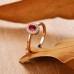 Oval Ruby & Diamond 14K Rose Gold Ring SS0121