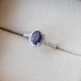 Oval Blue Sapphire & Diamond Classic Ring SS0217