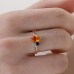 Orange Citrine & Diamond Asymmetric Ring SS0250