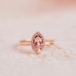 Oval Pembe Safir Taşlı Pırlanta Yüzük SS0054