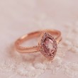 Oval Pembe Safir Taşlı Pırlanta Yüzük SS0054