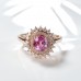 Oval Pink Sapphire & Diamond Gold Ring SS0050