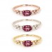 Pink Tourmaline & Diamond Cluster Ring SS0256