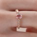 Pink Tourmaline & Diamond Gold Ring SS0253