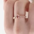 Pink Tourmaline & Diamond Gold Ring SS0253
