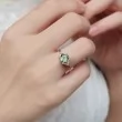 Princess Green Tourmaline & Diamond Ring SS0286