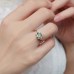 Princess Green Tourmaline & Diamond Ring SS0286
