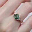 Princess Green Tourmaline & Diamond Ring SS0286