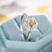 Floral Morganite And Diamond Rose Gold Ring SS0181