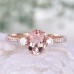 Oval Morganite & Diamond Engagement Ring SS0075