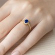 Royal Blue Safir Ve Pırlanta Tasarım Yüzük SS0064