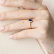 Royal Blue Safir Ve Pırlanta Tasarım Yüzük SS0064