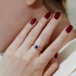 Royal Blue Safir Ve Pırlanta Tasarım Yüzük SS0064