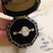 White Morganite & Diamond Vintage Ring SS0311