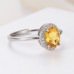 Oval Citrine & Diamond Classic Ring SS0245