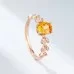 Orange Citrine & Diamond Leaf Ring SS0153