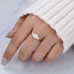 White Topaz & Diamond Proposal Ring SS0172