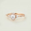 White Topaz & Diamond Vintage Style Ring SS0185
