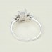 Emerald White Topaz & Diamond Wedding Ring SS0188