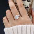 Emerald White Topaz & Diamond Wedding Ring SS0188