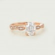 Oval White Topaz & Diamond Milgrain Ring SS0173
